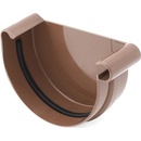 Bryza Čelná strana žľabu pravá plast Ø 125 mm RAL 8017 hnedá