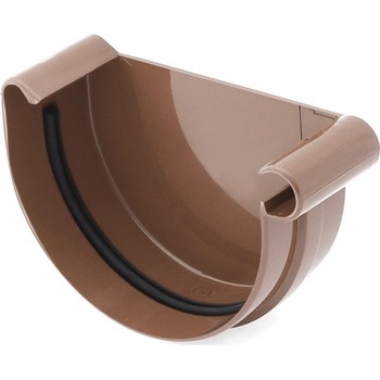 Bryza Čelná strana žľabu pravá plast Ø 125 mm RAL 8017 hnedá