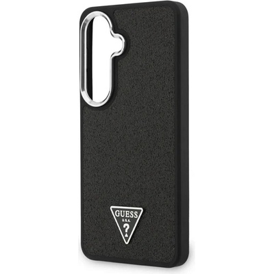 CG Mobile Samsung S26 GUESS FIXED GLITTER TRIANGLE LOGO силиконов протектор за телефон пластмасов заден капак, блясък, ЧЕРЕН (GUHMS26SPFGTSCMK)