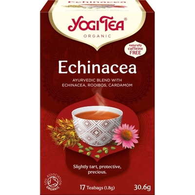 Yogi Tea Echinacea Ajurvédsky bylinný čaj porciovaný BIO 17 × 1,8 g