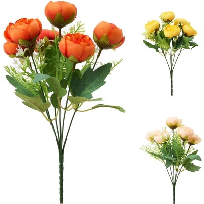KYTICA RANUNCULUS, DROB.KVETY, ZELEŇ MIX/3F 30CM