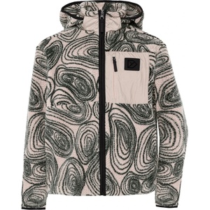 Didriksons Детско поларено яке Didriksons Kid's Joule Printed Full-Zip Fleece jacket - Mountain Beige - размер 150 (703-7222-0114)