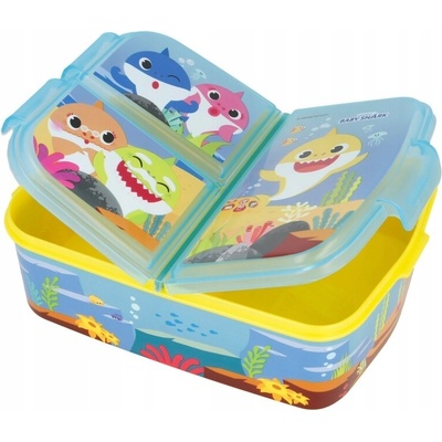 Stor delený plastový box na desiatu Baby Shark 13520