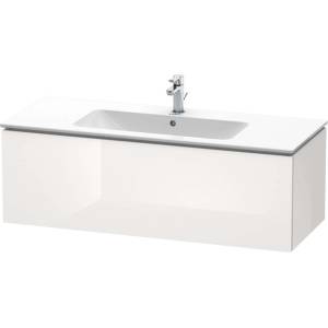 Duravit L-Cube - Шкафче за умивалник 40x122x48 см, 1 чекмедже, лъскаво бяло LC614302222 (LC614302222)