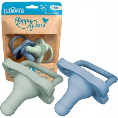 Dr. Browns HappyPaci modrá/zelená 2ks