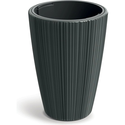 Prosperplast Květináč Oros tmavě šedý, 29,8 cm