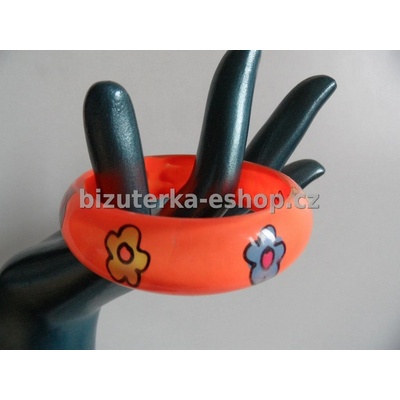 Bizuterka-eshop.cz oranžový s květy BZ-04075