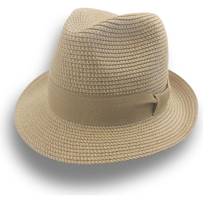 Krumlovanka letní klobouk Fedora 43314 béžový