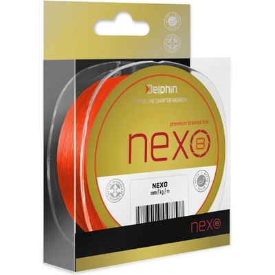 Delphin šňůra Nexo 8 fluo oranžová 0,10mm 6,2kg 300m