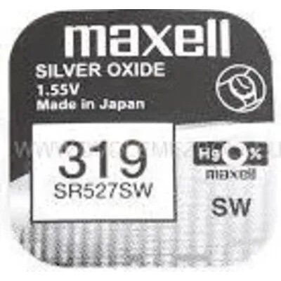Бутонна батерия сребърна maxell sr527 sw 1.55v /319/ 1.55v (ml-bs-sr527-sw)