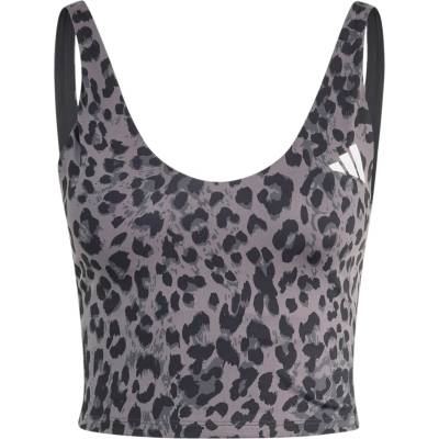 adidas Дамски спортен сутиен adidas Women's Workout Essentials Leopard Print Tank Sports bra - Grey Four / Grey Six / Black - размер XXL (114-4093-0116)