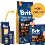 Brit Premium by Nature Adult M - За средни породи с 45% Пилешко