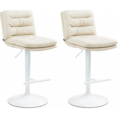 Design-Shop Damar koženka Krémová / bílá 2 ks