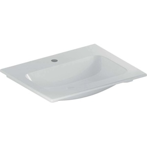 Geberit iCon - Умивалник за мебели 60x48x13 см, без преливник, с отвор, KeraTect, бял 501.843. 00.2 (501.843.00.2)