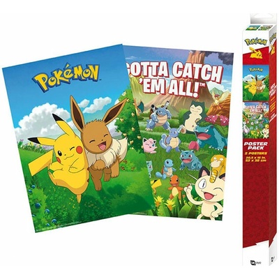 Set 2 plagátov Pokémon - Environments (52x38 cm)