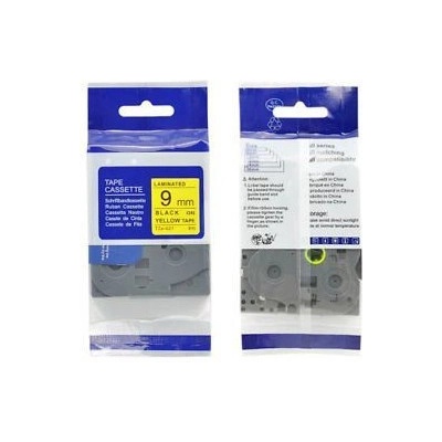 Kompatibilná páska BROTHER TZ621 čierne písmo, žltá páska Tape (9mm) ECO-TZE-621