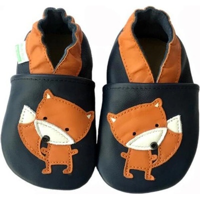 Hopi Hop kožené capáčky Barefoot Lišáček modré