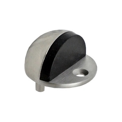 nerezový doraz dverí s gumou (ø 44x25mm), brúsená nerez K320 /AISI304