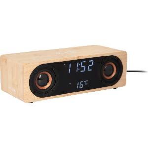 Karlsson Будилник с безжично зарядно и Bluetooth високоговорител Classic BT speaker Radio, светъл (KA6059WD) Будилник