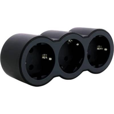 Legrand Адаптер legrand, хоризонтален, 3×2p, черен (m011036)