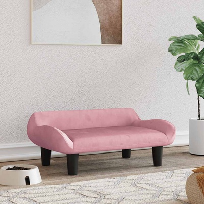 vidaXL Кучешко легло розово 70x40x24 см кадифе (171954)