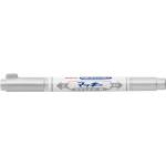 Zebra Лаков маркер двустранно ZEBRA Mckie на маслена основа изключително фин 0, 7-1, 2 mm сребърен 57579 (57579)