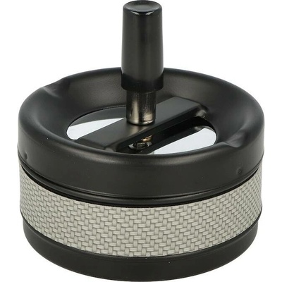KRCZ Cigaretový popelník kovový otočný Carbon/Grey, 9cm