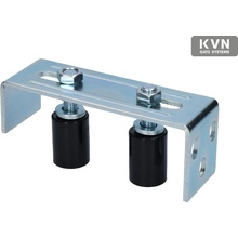 Horní vedení vrat 165x75x55mm, nastavitelná šířka 36-84mm, 2x nylon. vodící válečky 30x35mm