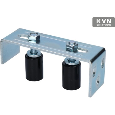 Horní vedení vrat 165x75x55mm, nastavitelná šířka 36-84mm, 2x nylon. vodící válečky 30x35mm