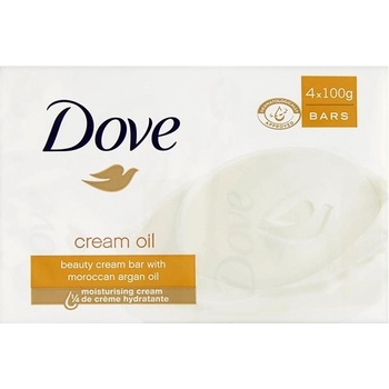 Dove Supreme Cream Oil krémové toaletné mydlo 4 x 100 g
