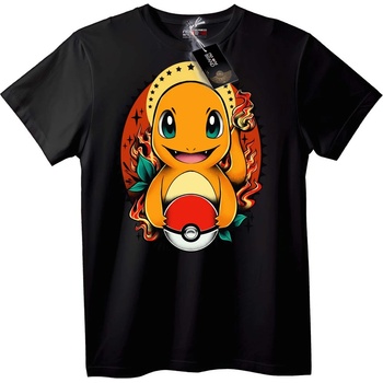 NOONEBRAND Тениска Charmander Покемон - XS, Black