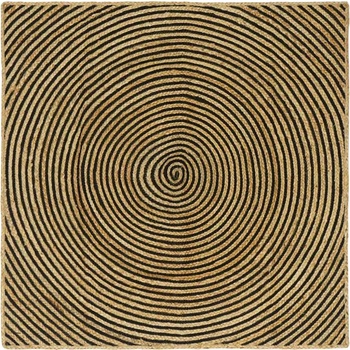 vidaXL Килими за помещение Черно 120 x 120 cm юта (42010741)