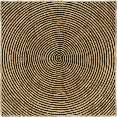 vidaXL Килими за помещение Черно 120 x 120 cm юта (42010741)
