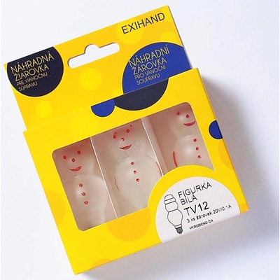 EXIHAND К-кт 3бр. резервни крушки figurine e10/20v/0, 1a бели (ex0020)