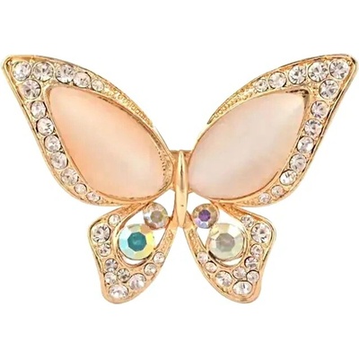 Amparo Miranda Brošňa Motýl Papillon Apricot BP0001 svetlo ružová