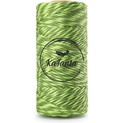 Macrame priadza KaFanta PREMIUM 3mm/100m - green mix