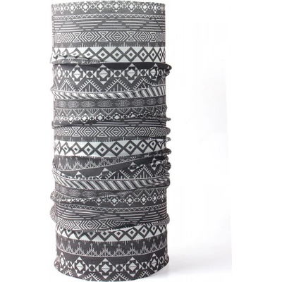 HUSKY Мултифункционален шал Husky Printemp сиво триъгълни ивици, UNI (hsk-UHU-0007)