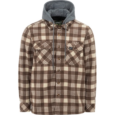 Gelert Поларено яке Gelert Men's Sherpa Fleece Long Sleeve Button-Up Sherpa Jacket - Brown/Beige
