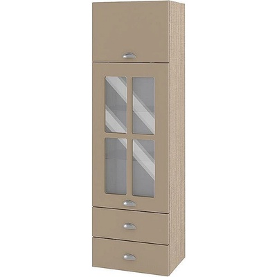 ИРИМ Горен колонен кухненски шкаф витрина Сити МФ-Капучино мат-11-101 40 см