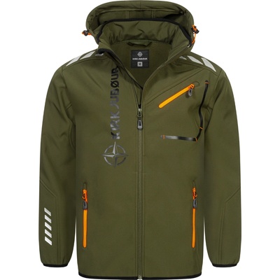 KirkjubØur Мъжко яке KIRKJUBØUR® Alvik Men SOFTSHELL jacket 10, 000 mm water column khaki/orange