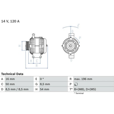 generátor BOSCH 0 986 083 180
