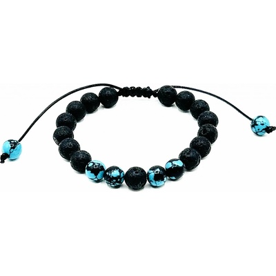 Steel Jewelry Náramek šňůrkový černozelený NR250109