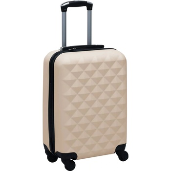 vidaXL Твърд куфар с колелца, златист, ABS (92421)