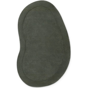 Villeroy & Boch Тъмнозелен ръчно изработен килим със смес от вълна 125x200 cm Kari Organic - Villeroy&Boch (106292-125x200 Organic Shape)