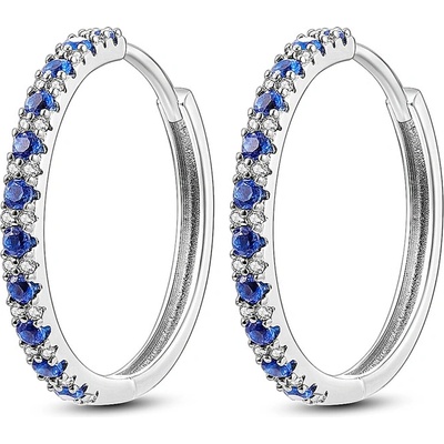 DELIS Сребърни обеци, jw573, дизайн с обръч, с родиево покритие (jw573)