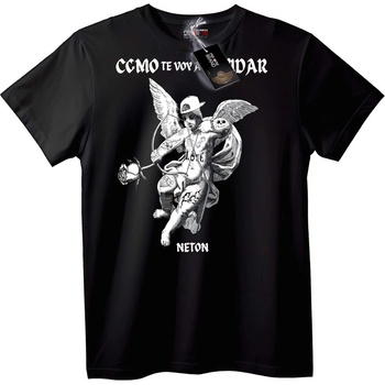 NOONEBRAND Тениска Купидон Татуировка - M, Black