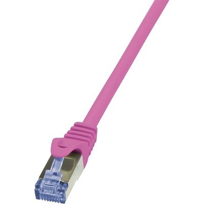 Logilink CQ3069S patch, kat.6A S/FTP PIMF, 3m, růžový
