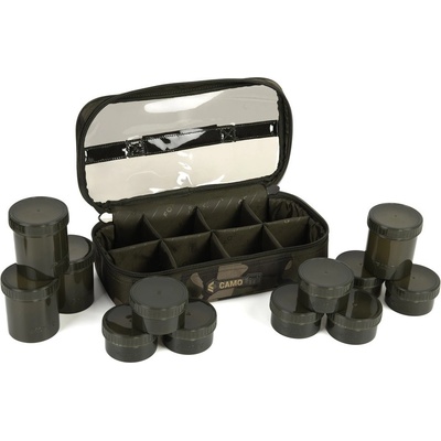 Fox Puzdro na nástrahy Camolite 12 Pot Hookbait Case