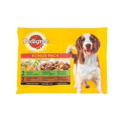 Pedigree Adult hovězí & králik & krůta & mrkev 4 x 100 g