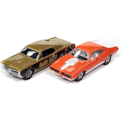 Johnny Lightning Pontiac GTO 1966 Geeto Tiger + Pontiac GTO 1969 Royal Bobcat 1:64